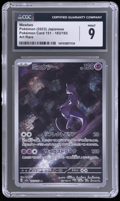2023 Pokemon Scarlet and Violet Strength Expansion Pack 151 Japanese Art Rare Mewtwo #183 CGC 9