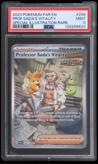2023 Pokemon Scarlet and Violet Paradox Rift Special Illustsration Rare Professor Sada's Vitality #256 PSA 9