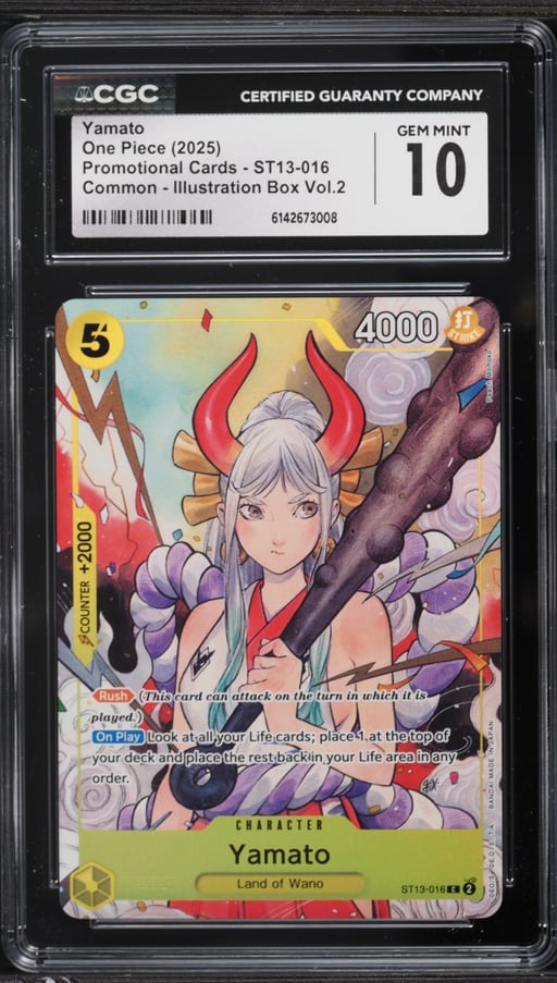 2025 One Piece Promo Illustration Box Vol. 2 Yamato #ST13-016 CGC 10 GEM MINT