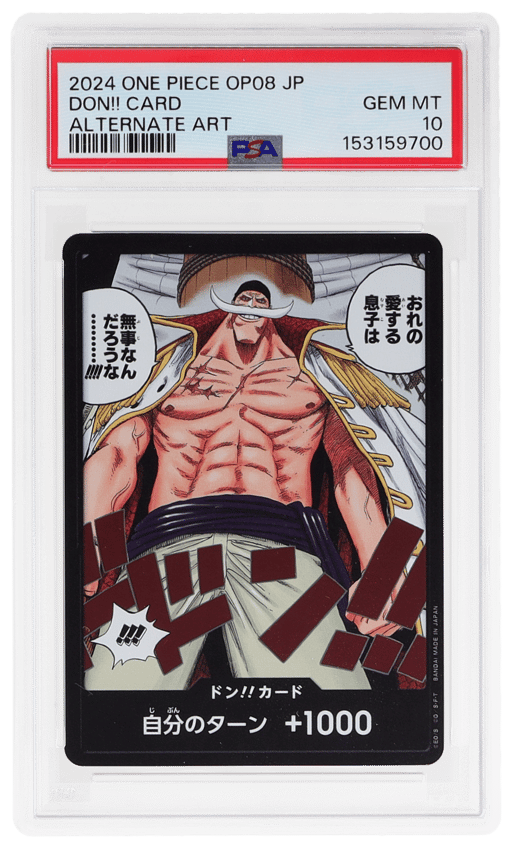 2024 One Piece Two Legends Japanese Alternate Art Don Card PSA 10