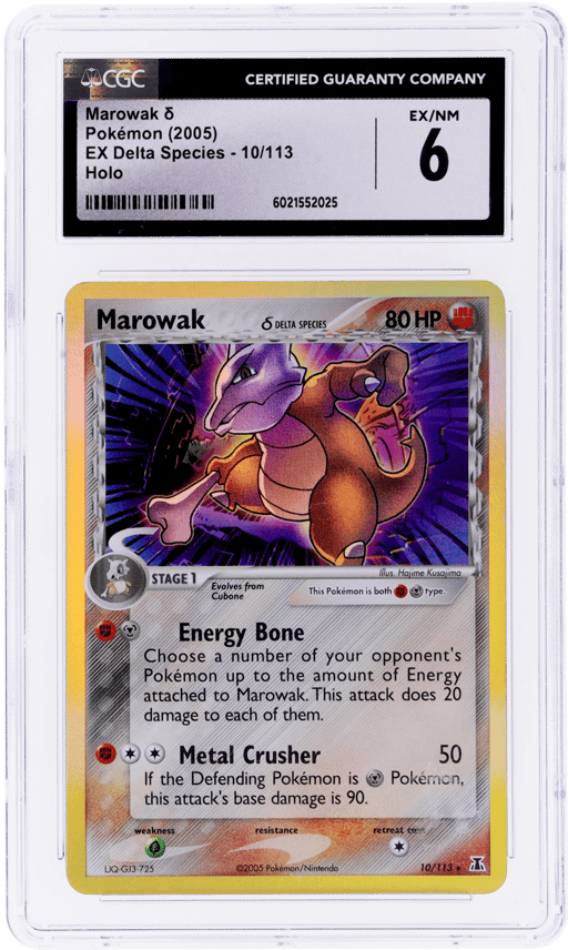 2005 Pokemon Ex Delta Species Holo Marowak #10 CGC 6