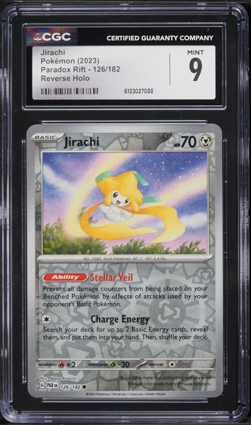2023 Pokemon Paradox Rift Reverse Holo Jirachi #126 CGC 9 MINT