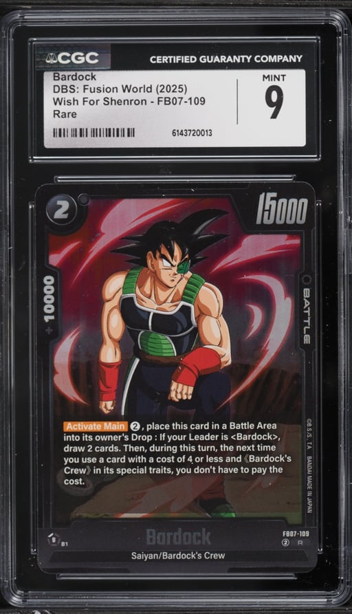 2025 Dragon Ball Super Fusion World Wish For Shenron Bardock #FB07-109 CGC 9 MINT