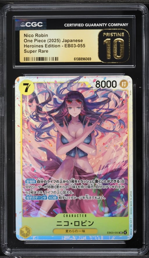 2025 One Piece Japanese Heroines Edition SR Nico Robin #EB03-055 CGC 10 PRISTINE