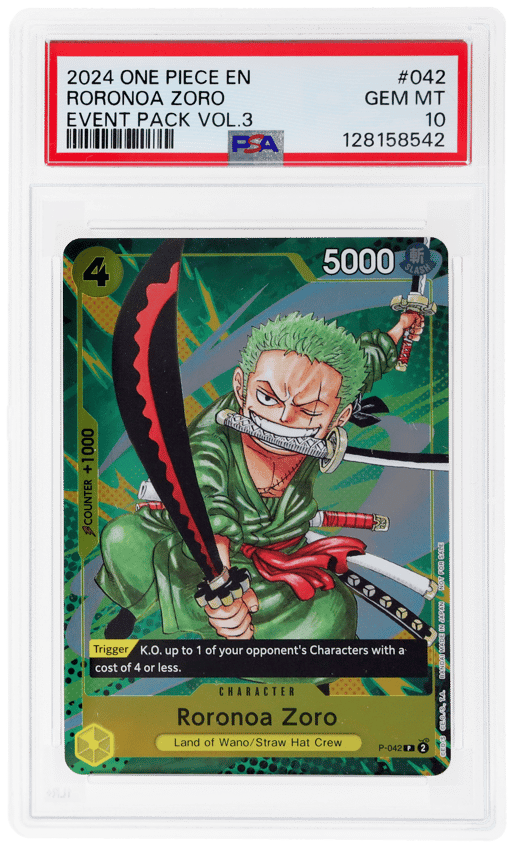 2024 One Piece Event Pack Volume 3 Roronoa Zoro #042 PSA 10