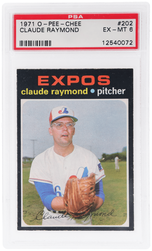 1971 O-Pee-Chee Claude Raymond #202 PSA 6