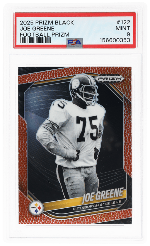 2025 Panini Prizm Black Football Prizm Joe Greene #122 75/225 PSA 9