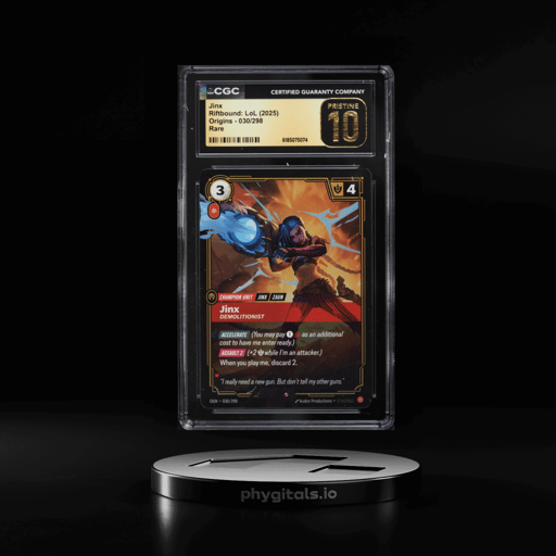 2025 Riftbound League Of Legends LoL Origins Jinx #30 CGC 10 PRISTINE