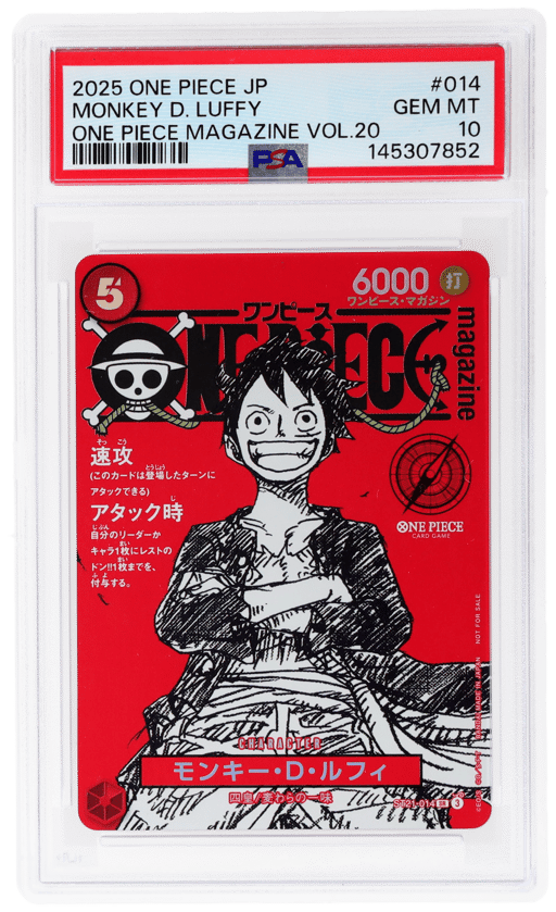 2025 One Piece Japanese Magazine Volume 20 Monkey D. Luffy #ST21014 PSA 10