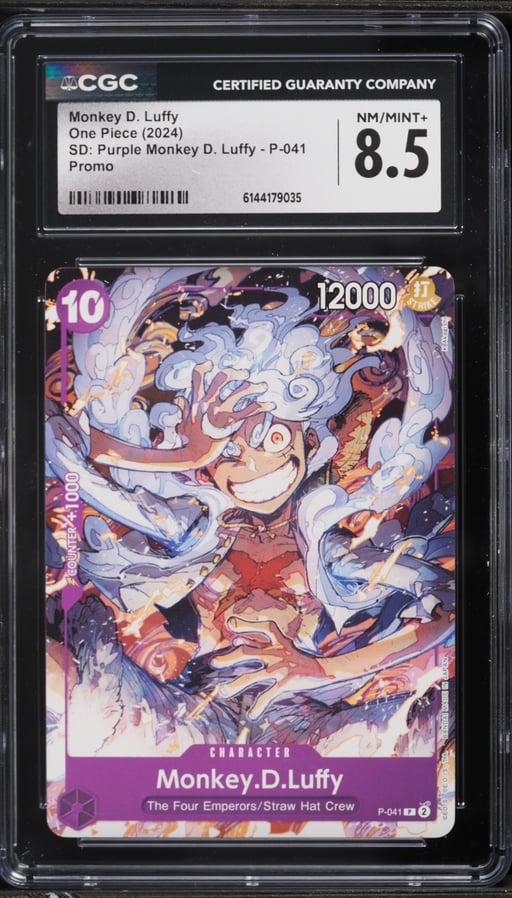 2024 One Piece Japanese Promo Starter Deck Purple Alt Art Monkey D. Luffy #P-41 CGC 8.5 NM-MT+