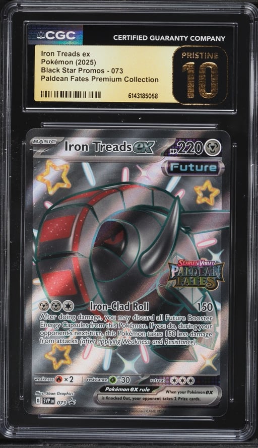 2025 Pokemon SV Promo Paldean Fates Premium Collection Full Art Iron Treads EX #73 CGC 10