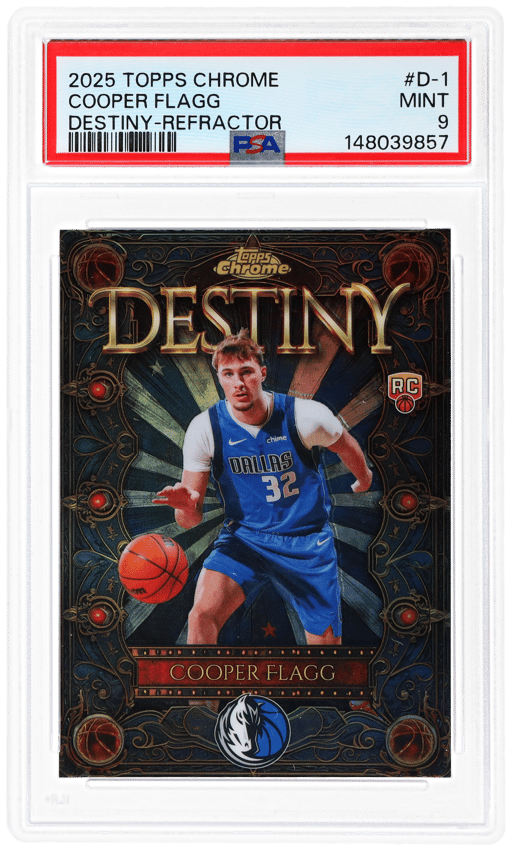 2025 Topps Chrome Destiny Refractor Cooper Flagg #D-1 PSA 9