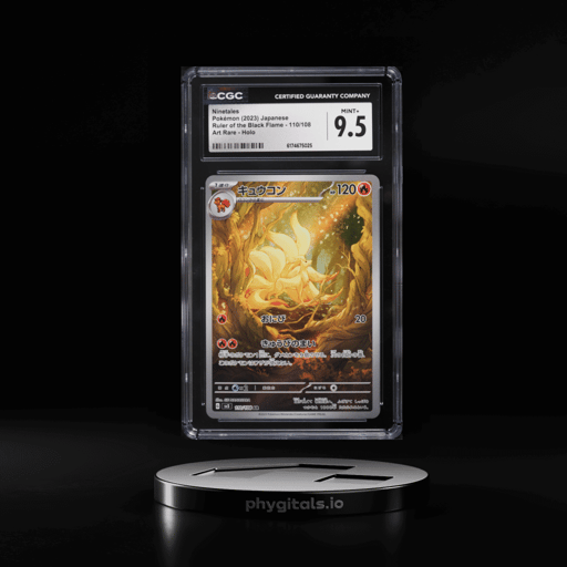 2023 Pokemon Japanese Scarlet & Violet Ruler Of The Black Flame AR Ninetales #110 CGC 9.5 MINT+