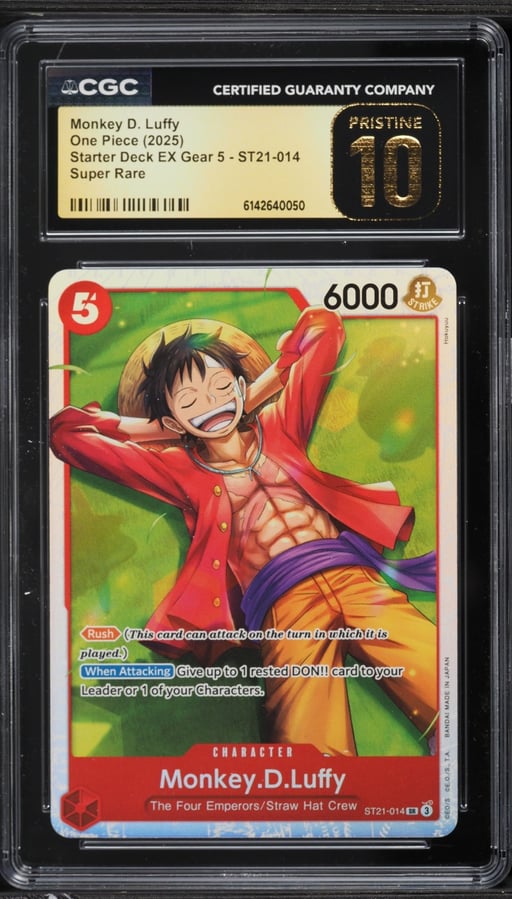 2025 One Piece Starter Deck EX Gear 5 SR Monkey D. Luffy #ST21-014 CGC 10 PRISTINE