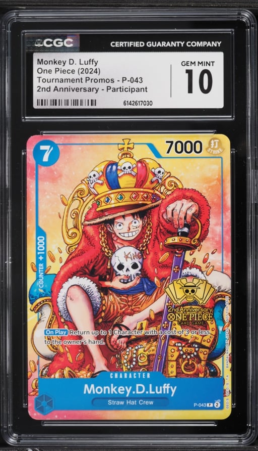 2024 One Piece Promo 2nd Anniversary Participant Monkey D. Luffy #P-043 CGC 10 GEM MINT