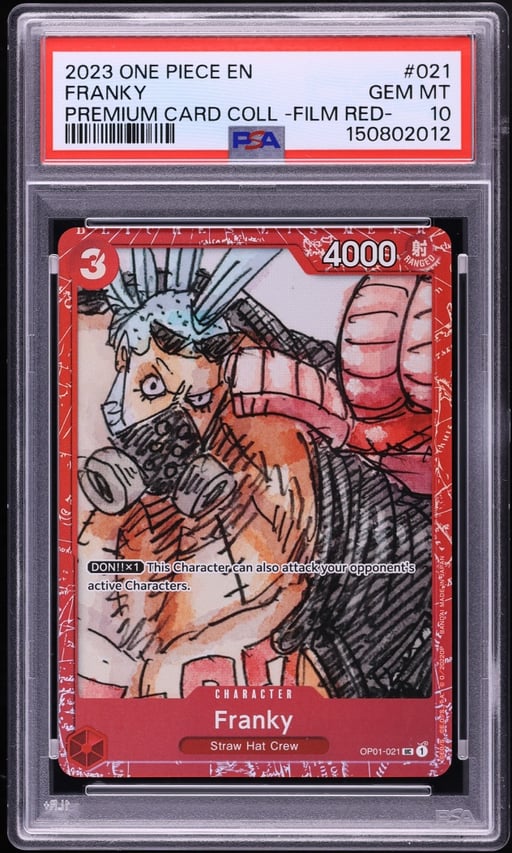 2023 One Piece Premium Collection Film Red Franky #OP01-021 PSA 10 GEM MINT