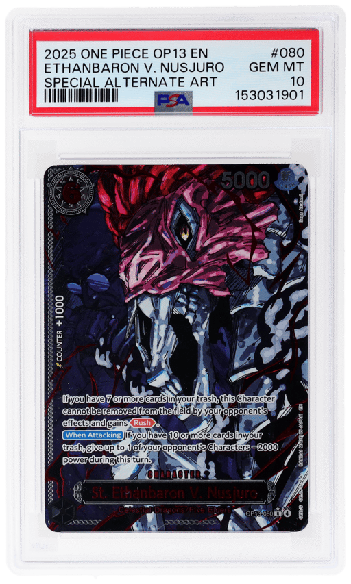 2025 One Piece Carrying On His Will Special Alternate Art St. Ethanbaron V. Nusjuro #OP13080 PSA 10