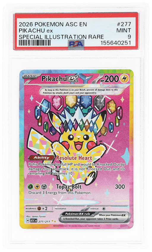 2026 Pokemon Ascended Heroes Special Illustration Rare Pikachu Ex #277 PSA 9