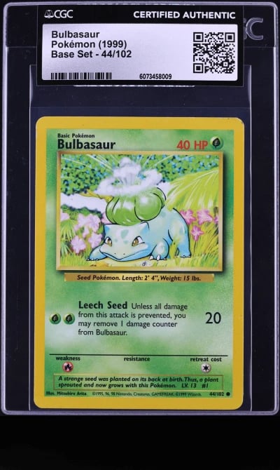 1999 Pokemon Base Set Bulbasaur 