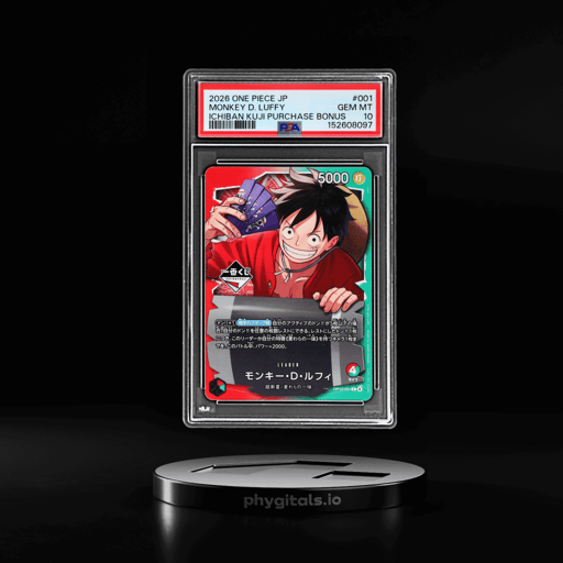 2026 One Piece Promo Japanese Ichiban Kuji Purchase Bonus Monkey D. Luffy #OP13001 PSA 10