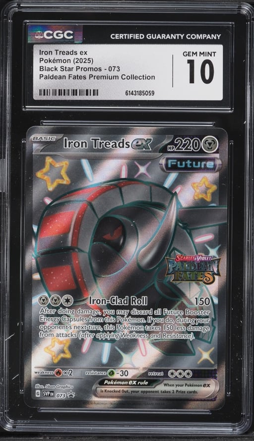2025 Pokemon SV Promo Paldean Fates Premium Collection Full Art Iron Treads EX #73 CGC 10