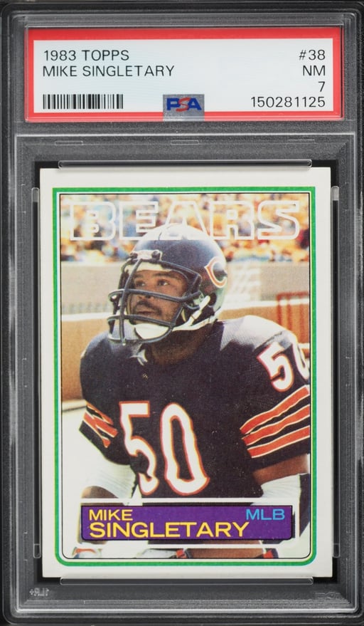 1983 Topps Football Mike Singletary ROOKIE #38 PSA 7 NRMT