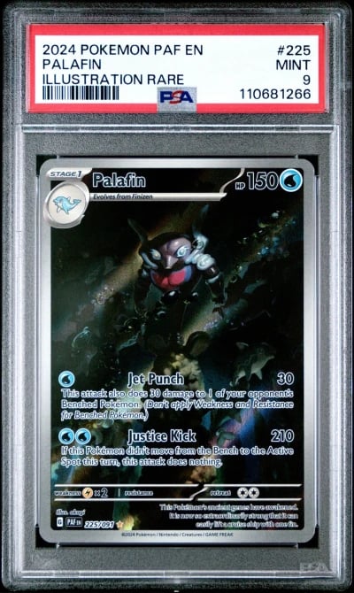2024 POKEMON PAF EN-PALDEAN FATES ILLUSTRATION RARE #225 PALAFIN PSA 9