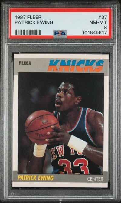 1987 FLEER #37 PATRICK EWING PSA