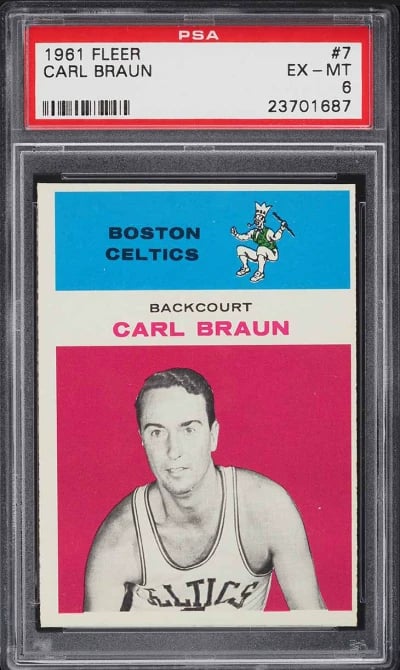 1961 Fleer Basketball Carl Braun