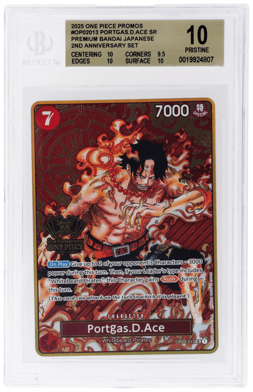 2025 Japanese 2nd Anniversary Set - English Portgas D. Ace #OP02-013 BGS 10