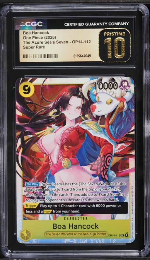 2026 One Piece The Azure Sea's Seven SR Boa Hancock #OP14-112 CGC 10 PRISTINE