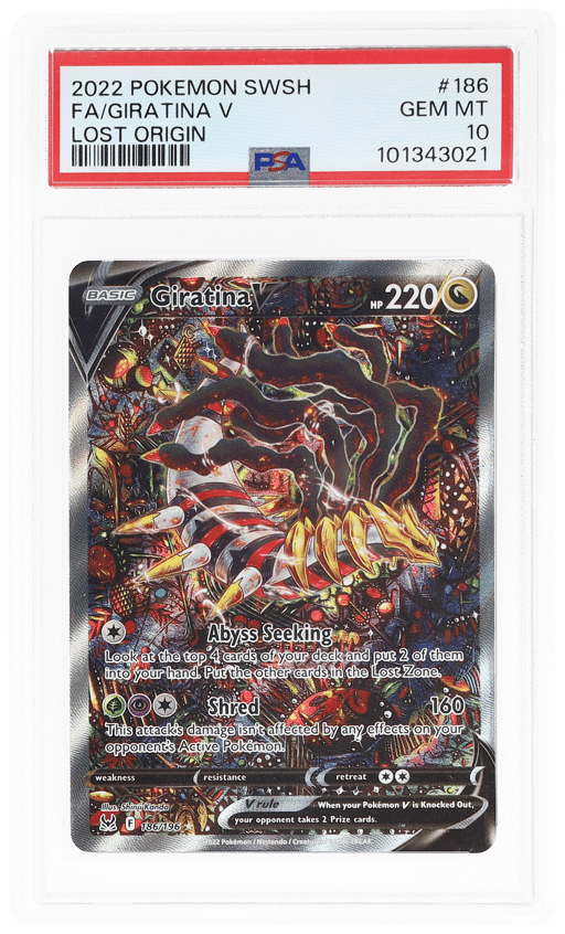 2022 Pokemon Sword and Shield Lost Origin Giratina V #186 PSA 10