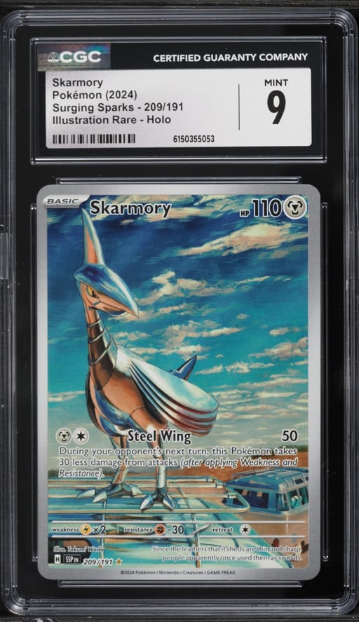 2024 Pokemon Scarlet & Violet Surging Sparks IR Skarmory #209 CGC 9 MINT