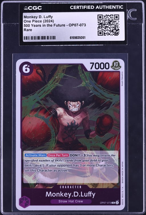 2024 One Piece 500 Years In The Future Monkey D. Luffy #OP07-073 CGC AUTH
