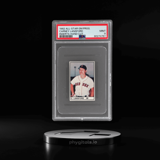 1982 All-Star Game Program Inserts Hand Cut Carney Lansford PSA 9