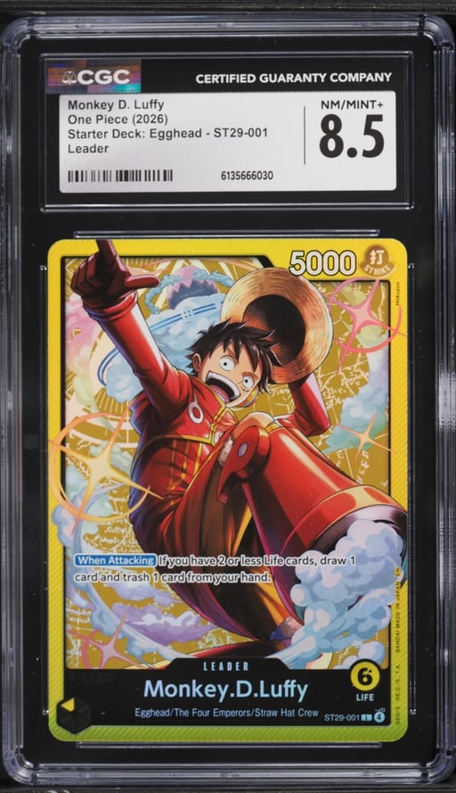 2026 One Piece Japanese Starter Deck Egghead Leader Monkey D. Luffy #ST29-001 CGC 8.5 NM-MT+