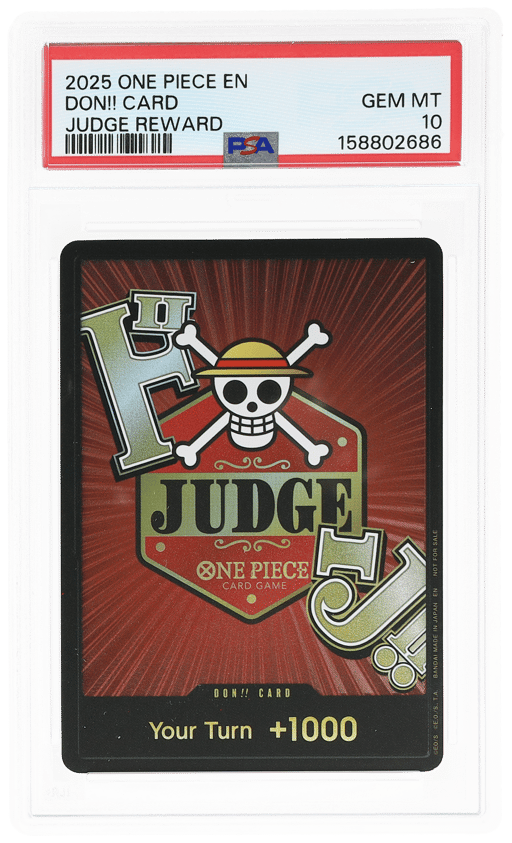 2025 One Piece Promo Judge Reward Don Card PSA 10