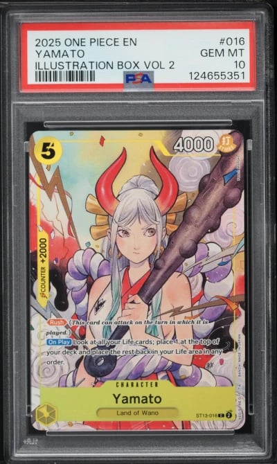 2025 One Piece Promos Illustration Box Vol.2 Yamato #016 PSA 10 GEM MINT