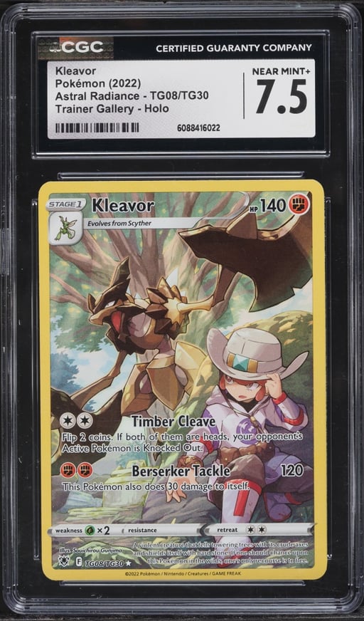 2022 Pokemon Sword & Shield Astral Radiance CHR Kleavor #TG08 CGC 7.5 NRMT+