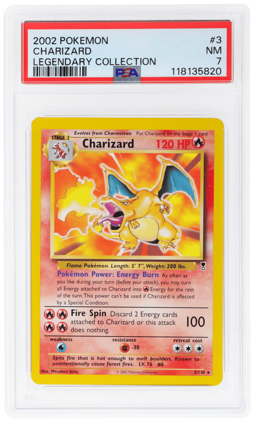 2002 Pokemon Legendary Collection Charizard #3 PSA 7