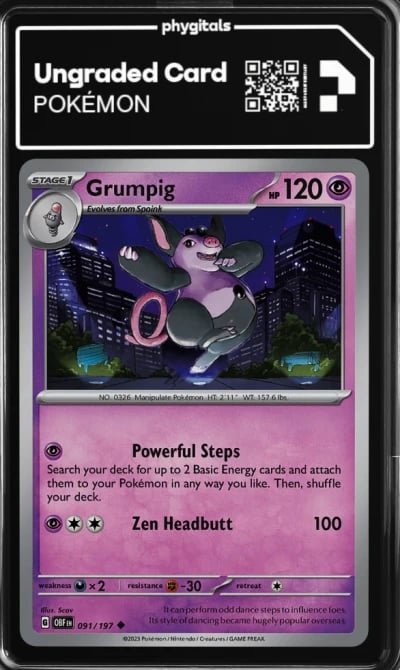 2023 Grumpig Obsidian Flames #091