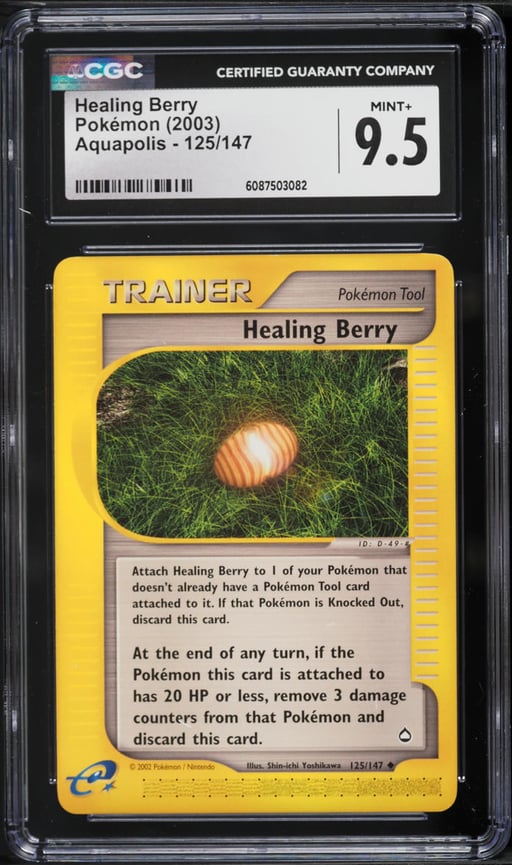 2003 Pokemon Aquapolis Healing Berry #125 CGC 9.5 MINT+