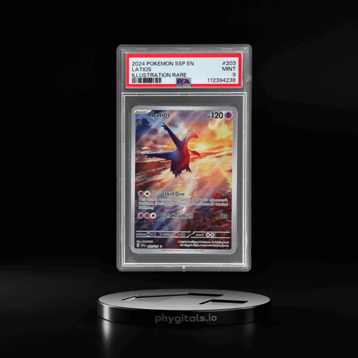 2024 Pokemon Scarlet and Violet Surging Sparks Illustration Rare Latios #203 PSA 9