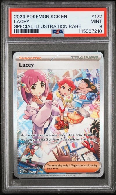 2024 POKEMON SCR EN-STELLAR CROWN SPECIAL ILLUSTRATION RARE #172 LACEY PSA 9