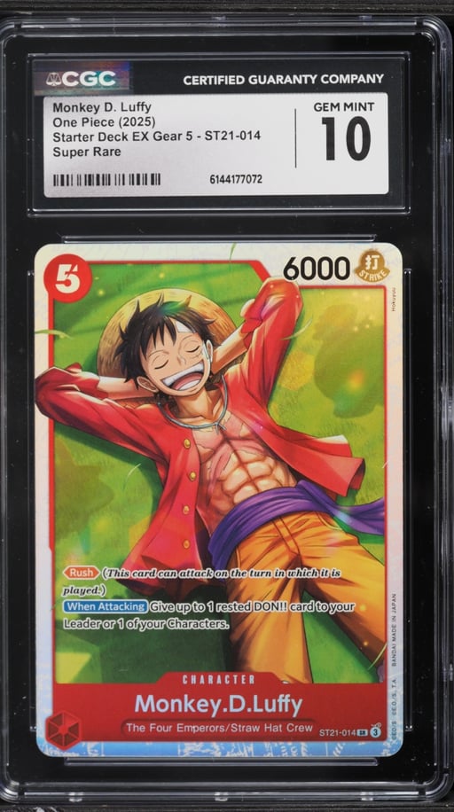 2025 One Piece Starter Deck EX Gear 5 SR Monkey D. Luffy #ST21-014 CGC 10 GEM MINT
