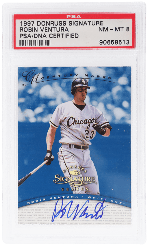 1997 Donruss Signature Series Century Marks Robin Ventura 83/100 PSA/DNA Auth