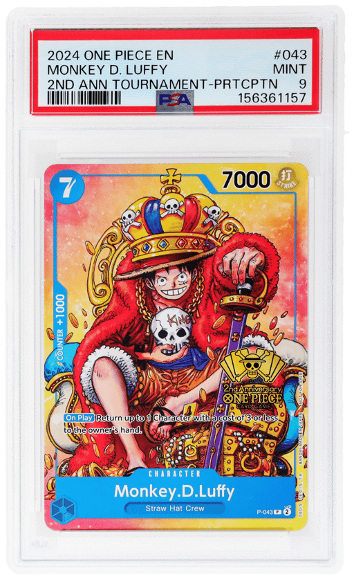 2024 One Piece Tournament Promo 2nd Anniversary Tournament Participation Monkey D. Luffy #P043 PSA 9