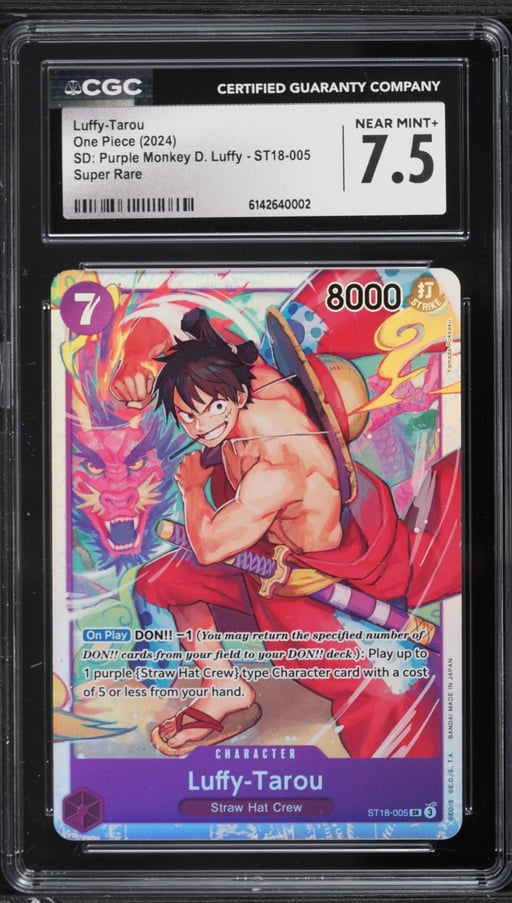 2024 One Piece Starter Deck Purple Monkey D. Luffy SR Luffy-Tarou #ST18-005 CGC 7.5 NRMT+