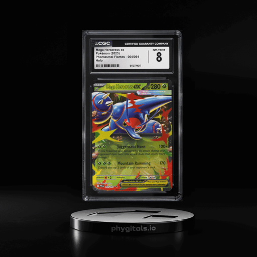 2025 Pokemon Mega Evolution Phantasmal Flames Holo Mega Heracross ex #4 CGC 8 NM-MT