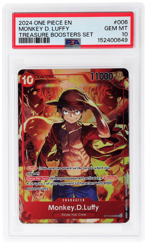 2024 One Piece Promo Treasure Booster Set Monkey D. Luffy #ST10006 PSA 10